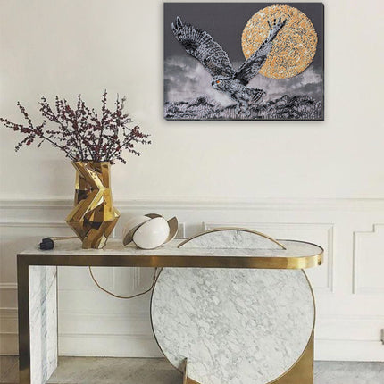 DIY Bead Embroidery Kit "Night flight" 15.0"x11.4" / 38.0x29.0 cm