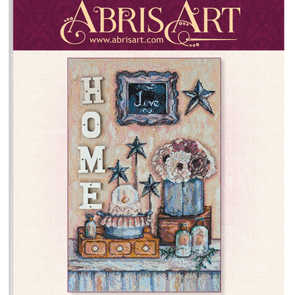 DIY Cross Stitch Kit "Warm at home" 9.8"x15.0"