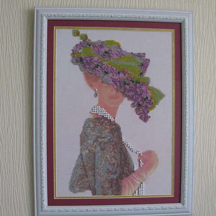 DIY Bead Embroidery Kit "Elizabeth" 11.0"x15.7" / 28.0x40.0 cm