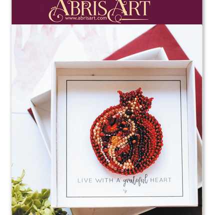 Beadwork kit for creating brooch "Garnet"