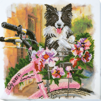 DIY Bead Embroidery Kit "Fascinating walk" 11.8"x11.8" / 30.0x30.0 cm