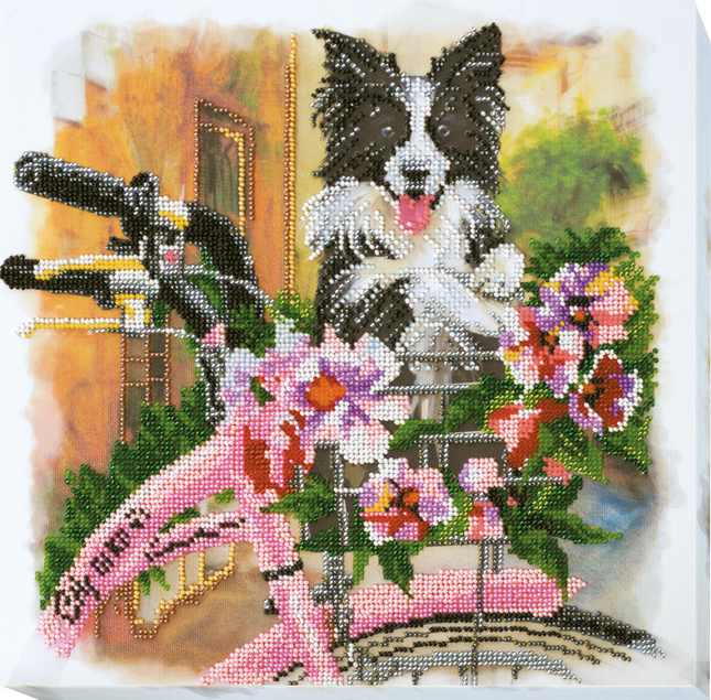 DIY Bead Embroidery Kit "Fascinating walk" 11.8"x11.8" / 30.0x30.0 cm