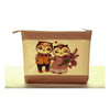 DIY Bead Embroidery kit Leatherette cosmetic bag "Pair of owls"