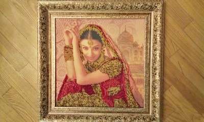 Canvas for bead embroidery "Flowers of India" 11.8"x11.8" / 30.0x30.0 cm