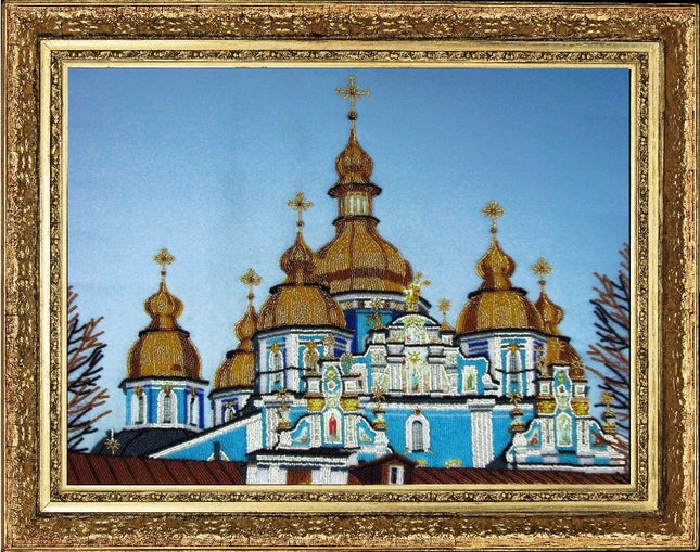 Bead DIY Embroidery Kit "Myhailivsky Cathedral" 15.7"x20.9"/ 40.0x53.0 cm