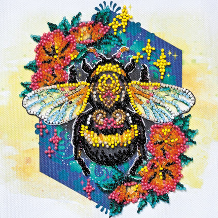 DIY Bead Embroidery Kit "Sweetly"  5.9"x5.9" / 15.0x15.0 cm