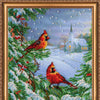 DIY Bead Embroidery Kit "February frost" 11.8"x15.7" / 30.0x40.0 cm