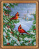 DIY Bead Embroidery Kit "February frost" 11.8"x15.7" / 30.0x40.0 cm