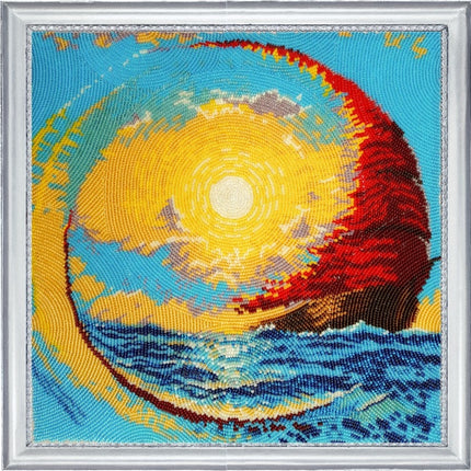 Bead DIY Embroidery Kit "Sail" 11.0"x11.0"/ 28.0x28.0 cm