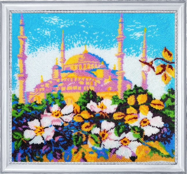 Bead DIY Embroidery Kit "Agia Sophia" 11.0"x11.8"/ 28.0x30.0 cm