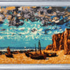 Bead DIY Embroidery Kit "Boats on the Shore" 13.8"x10.2"/ 35.0x26.0 cm