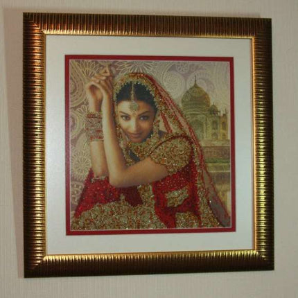 Canvas for bead embroidery "Flowers of India" 11.8"x11.8" / 30.0x30.0 cm