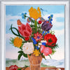 DIY Bead Embroidery Kit "Bouquet on the Balcony (after A. Boesshaert)" 13.4"x10.6" / 34.0x27.0 cm