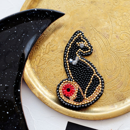 Beadwork kit for creating brooch "Lady"