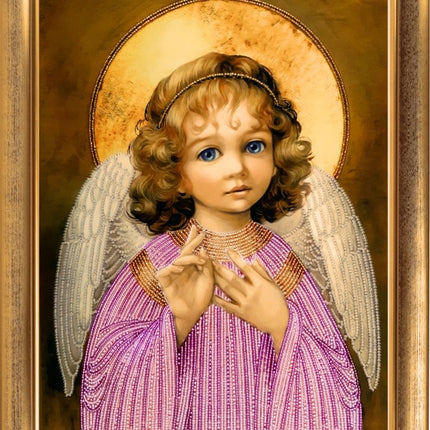 DIY Bead Embroidery Kit "Little Angel" 13.8"x10.6" / 35.0x27.0 cm