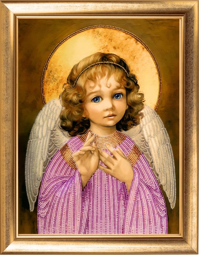 DIY Bead Embroidery Kit "Little Angel" 13.8"x10.6" / 35.0x27.0 cm