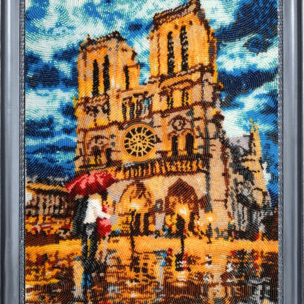 Bead DIY Embroidery Kit "Date by the Notre-Damme" 13.4"x10.6"/ 34.0x27.0 cm