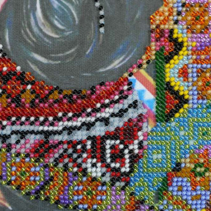 DIY Bead Embroidery Kit "Girl's dreams" 11.8"x15.7" / 30.0x40.0 cm