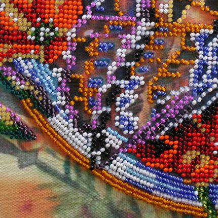 DIY Bead Embroidery Kit "Summer water colors-2" 11.8"x12.4" / 30.0x31.5 cm