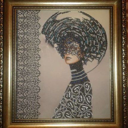 DIY Bead Embroidery Kit "Morgana" 10.2"x11.8" / 26.0x30.0 cm