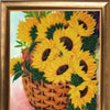 DIY Bead Embroidery Kit "Basket with Sunflowers" 13.0"x10.6" / 33.0x27.0 cm