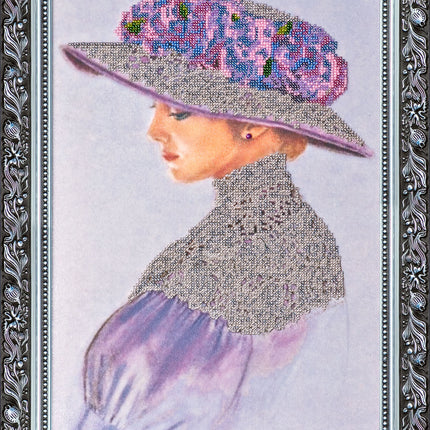 DIY Bead Embroidery Kit "Violet" 11.0"x15.7" / 28.0x40.0 cm