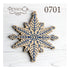 DIY Cross stitch kit on wood "Snowflake" 3.9x4.1 in / 10.0x10.5 cm