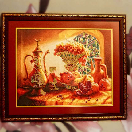 DIY Bead Embroidery Kit "Arjuna" 15.7"x12.6" / 40.0x32.0 cm