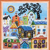 DIY Bead Embroidery Kit "Bright houses"  5.9"x5.9" / 15.0x15.0 cm