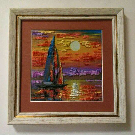 DIY Bead Embroidery Kit "No wind"  5.9"x5.9" / 15.0x15.0 cm