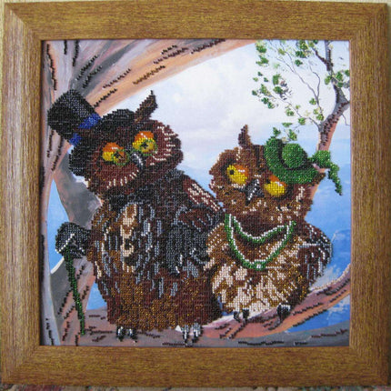 Canvas for bead embroidery "Forever love" 11.8"x11.8" / 30.0x30.0 cm