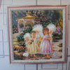 Canvas for bead embroidery "Little Sisters" 11.8"x11.8" / 30.0x30.0 cm