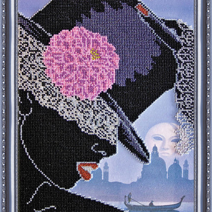 DIY Bead Embroidery Kit "Lace" 9.8"x18.1" / 25.0x46.0 cm