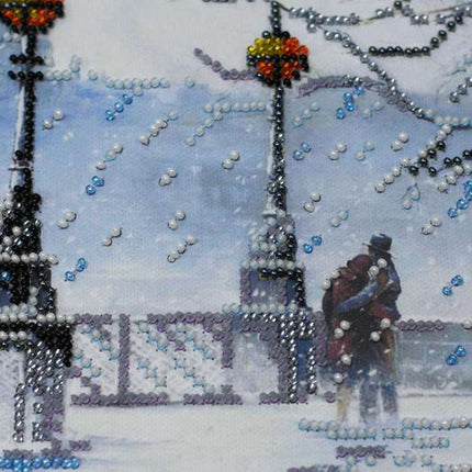 DIY Bead Embroidery Kit "Snowstorm" 20.1"x12.6" / 51.0x32.0 cm