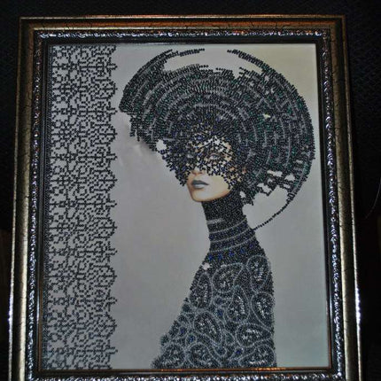 DIY Bead Embroidery Kit "Morgana" 10.2"x11.8" / 26.0x30.0 cm