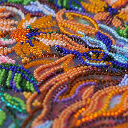 DIY Bead Embroidery Kit "Sun symbol" 13.8"x11.0" / 35.0x28.0 cm