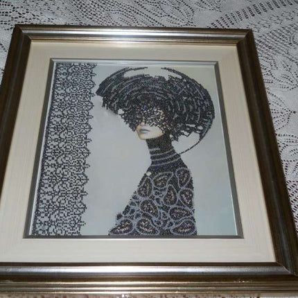 DIY Bead Embroidery Kit "Morgana" 10.2"x11.8" / 26.0x30.0 cm