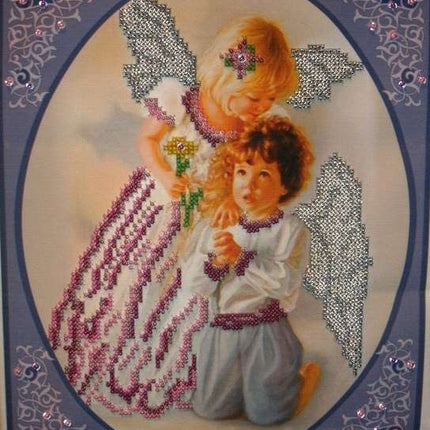 DIY Bead Embroidery Kit "Tenderness" 8.9"x11.0" / 22.5x28.0 cm