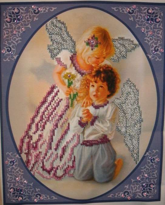 DIY Bead Embroidery Kit "Tenderness" 8.9"x11.0" / 22.5x28.0 cm
