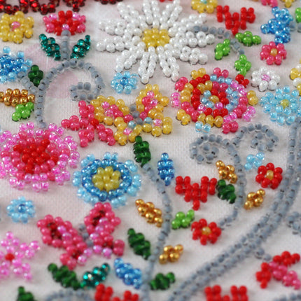 DIY Bead Embroidery Kit "Wedding certificate" 14.6"x11.0" / 37.0x28.0 cm