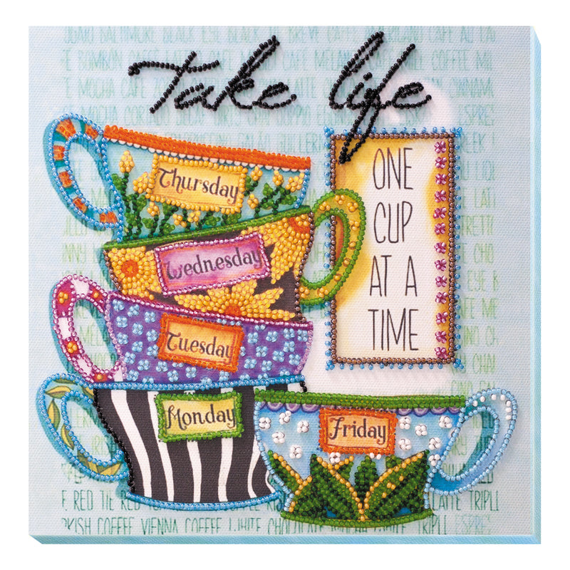 DIY Bead Embroidery Kit "Coffee break"
