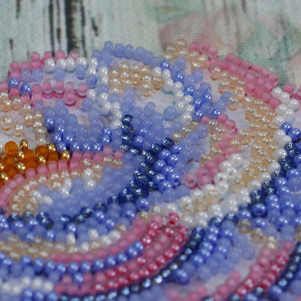 DIY Bead Embroidery Kit "Tea rose"
