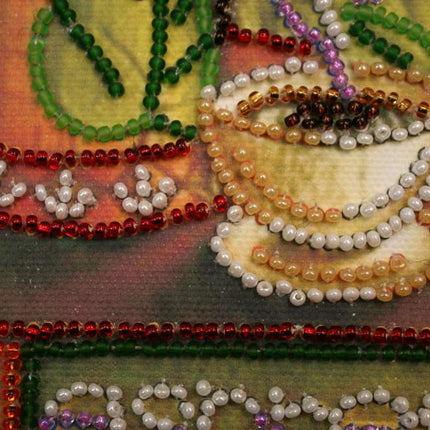 DIY Bead Embroidery Kit "Expresso"  5.9"x5.9" / 15.0x15.0 cm