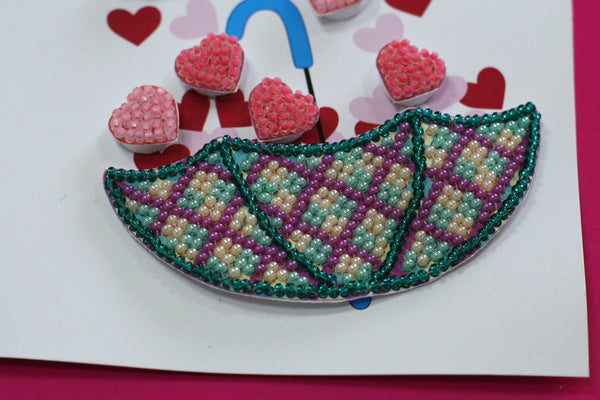 DIY kit postcard 3D for embroidery with beads 