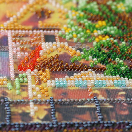DIY Bead Embroidery Kit "Beauty of autumn" 11.4"x15.7" / 29.0x40.0 cm