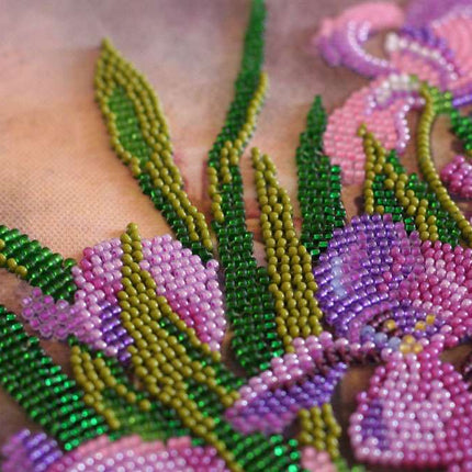 DIY Bead Embroidery Kit "Flower lace" 11.0"x14.2" / 28.0x36.0 cm
