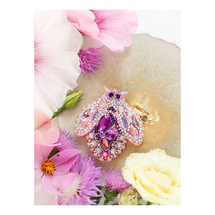 Beadwork kit for creating brooch "Ametrine wings"