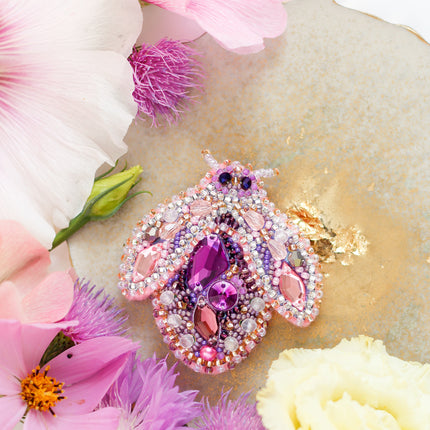 Beadwork kit for creating brooch "Ametrine wings"