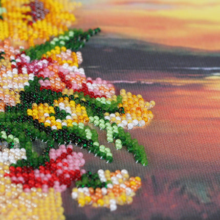 DIY Bead Embroidery Kit "Still life with quince" 11.8"x15.0" / 30.0x38.0 cm