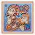 DIY Bead Embroidery Kit "Cheer monkeys"  5.9"x5.9" / 15.0x15.0 cm